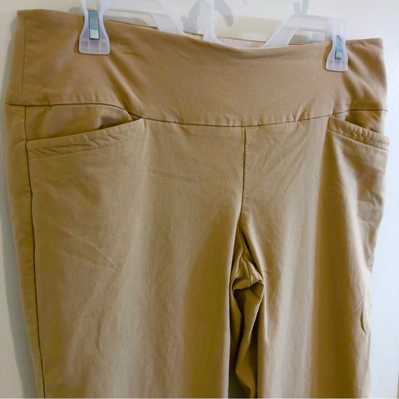 Swing Control Masters Ankle Pant Elasticized Waist W/Tummy Control Beige Size 12 - Picture 13 of 16